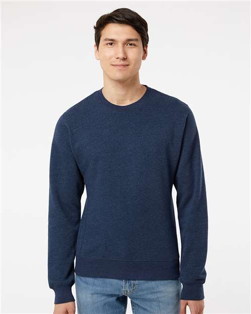 Unisex Triblend Fleece Crewneck Sweatshirt - True Navy Triblend