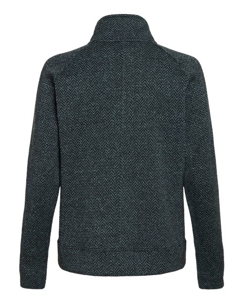 Women's Traverse Full-Zip Sweater - Black Herringbone