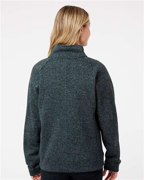 Women's Traverse Full-Zip Sweater - Black Herringbone