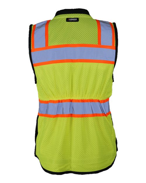 Women's Premium Black Series® Heavy Duty Surveyors Vest - Lime