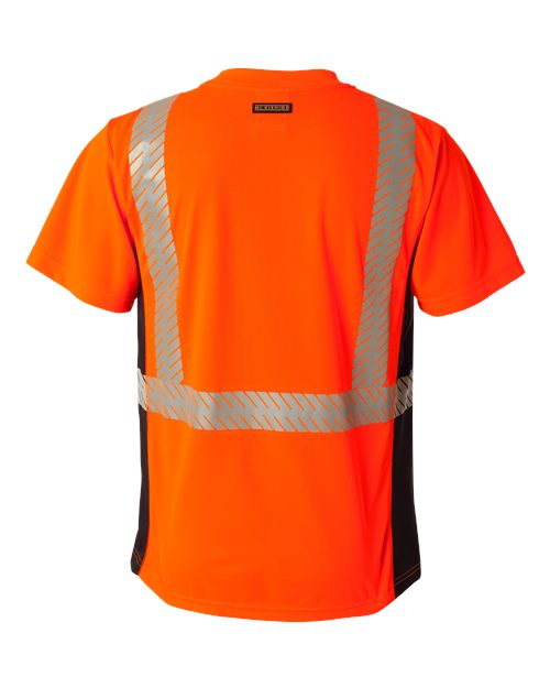 Unisex Premium Black Series® Breathable Tape Class 2 T-Shirt - Fluorescent Red (9700)