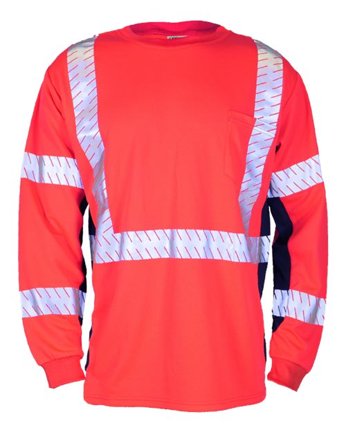 Unisex Premium Black Series® Long Sleeve T-Shirt - Fluorescent Red (9710)