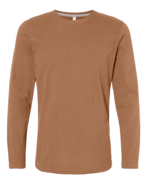 Men's Fine Jersey Long Sleeve Tee - Coyote Brown