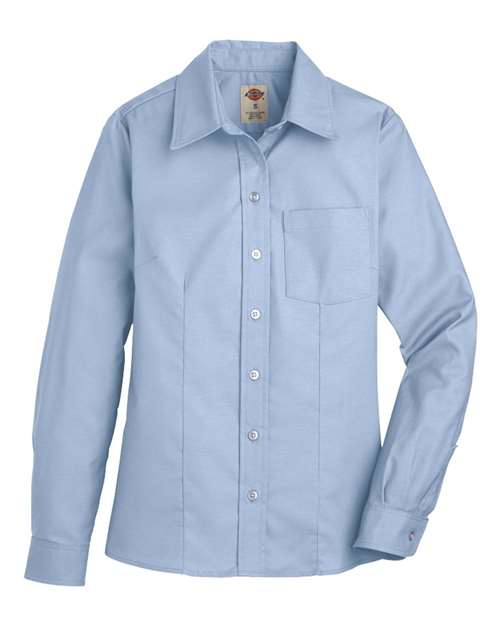 Women's Oxford Long Sleeve Shirt - Light Blue