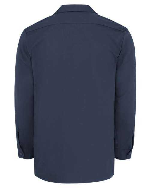 Men's Tall Industrial Cotton Long Sleeve Work Shirt - Dark Navy