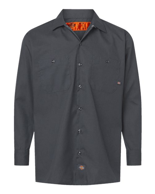 Men's Industrial Long Sleeve Work Shirt - Dark Charcoal
