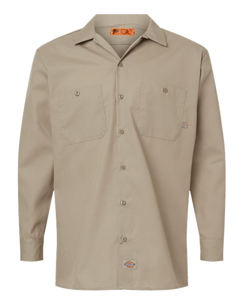 Men's Industrial Long Sleeve Work Shirt - Desert Sand