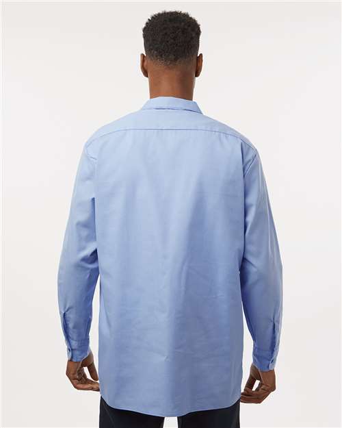 Men's Industrial Long Sleeve Work Shirt - Light Blue