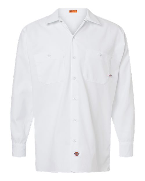 Men's Industrial Long Sleeve Work Shirt - White