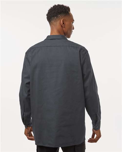 Men's Tall Industrial Long Sleeve Work Shirt - Dark Charcoal