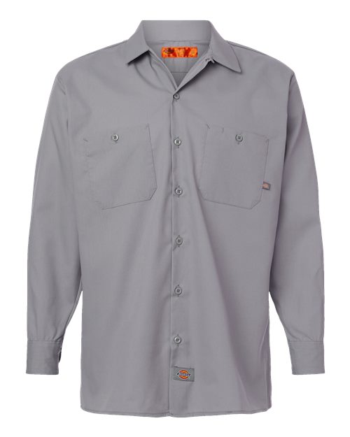 Men's Tall Industrial Long Sleeve Work Shirt - Graphite Grey