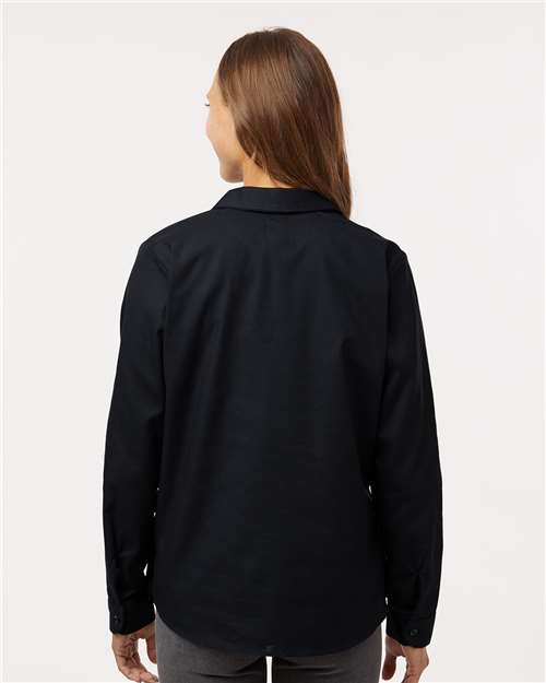 Women's Long Sleeve Industrial Work Shirt - Black