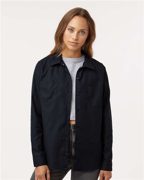 Women's Long Sleeve Industrial Work Shirt - Black