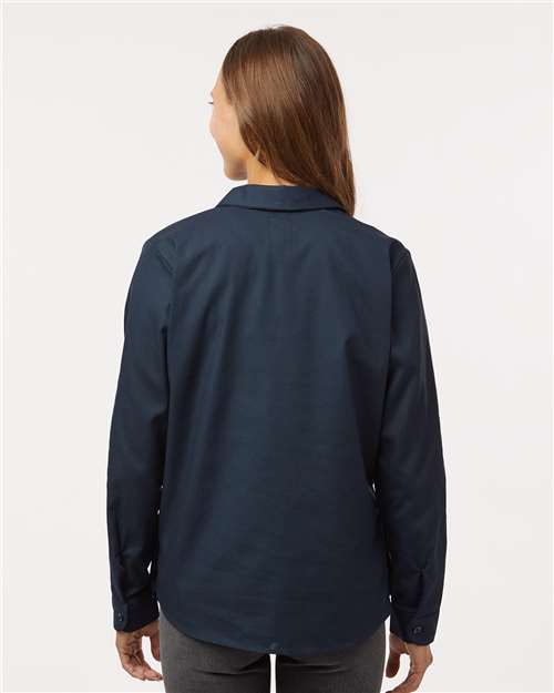 Women's Long Sleeve Industrial Work Shirt - Dark Navy