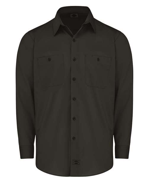 Men's Industrial Worktech Ventilated Long Sleeve Work Shirt - Black
