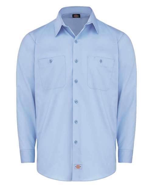 Men's Industrial Worktech Ventilated Long Sleeve Work Shirt - Light Blue