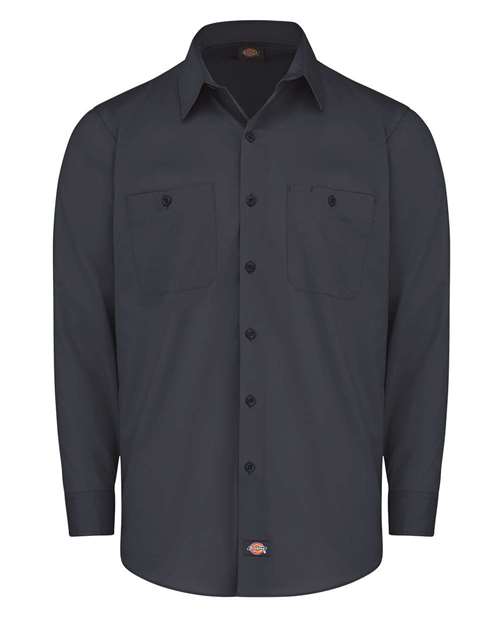 Men's Tall Industrial Worktech Ventilated Long Sleeve Work Shirt - Dark Navy