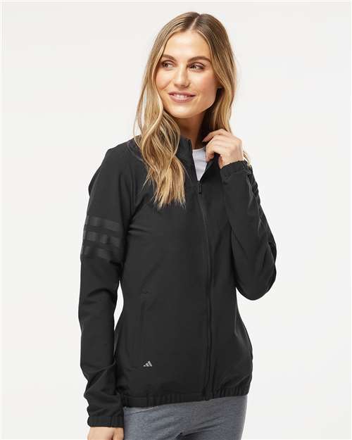Women's Wind Resistant Full-Zip Jacket - Black/ Black