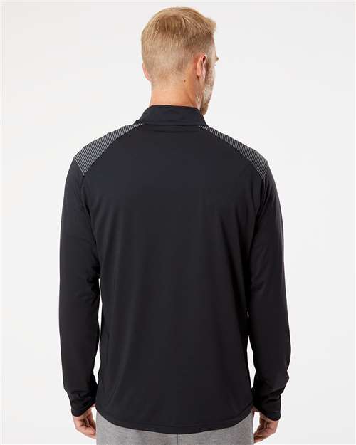 Men's Ultimate365 Lightweight Shoulder Stripe Quarter-Zip Pullover - Black