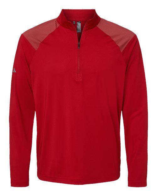 Men's Ultimate365 Lightweight Shoulder Stripe Quarter-Zip Pullover - Team Power Red