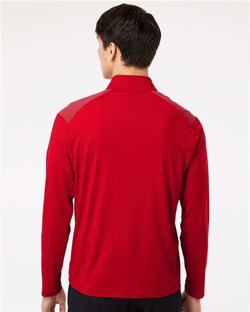 Men's Ultimate365 Lightweight Shoulder Stripe Quarter-Zip Pullover - Team Power Red