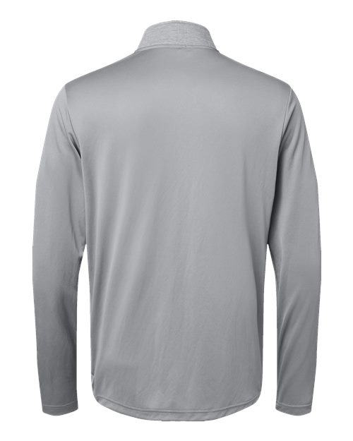 Men's Ultimate365 Heather Block Print Quarter-Zip Pullover - Grey Three Melange/ Grey Three/ Black