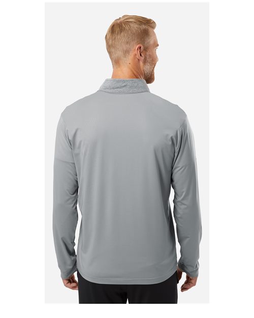 Men's Ultimate365 Heather Block Print Quarter-Zip Pullover - Grey Three Melange/ Grey Three/ Black