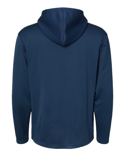 Men's Textured Mixed Media Midweight Hooded Sweatshirt - Collegiate Navy
