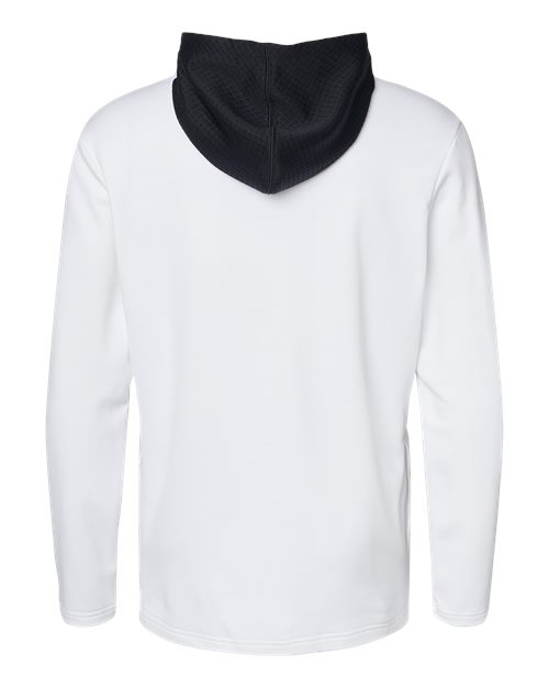 Men's Textured Mixed Media Midweight Hooded Sweatshirt - White