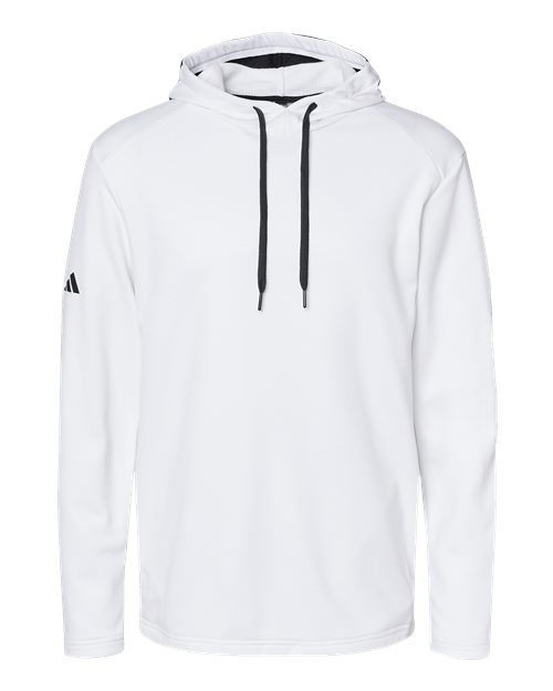 Men's Textured Mixed Media Midweight Hooded Sweatshirt - White