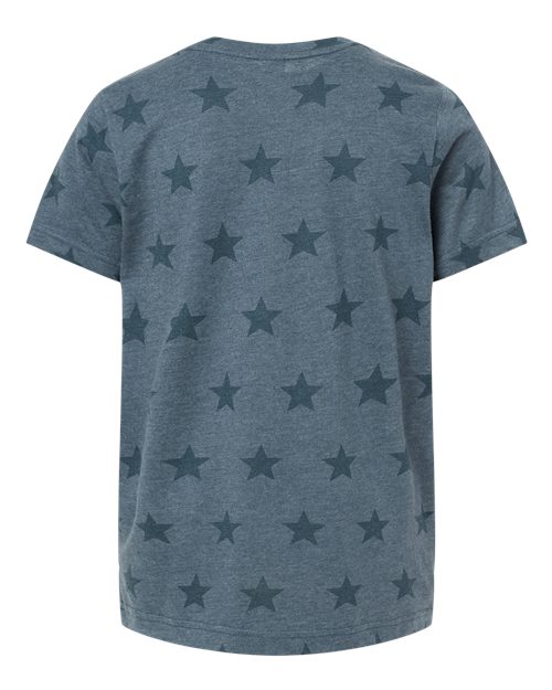 Youth Star Print Tee - Denim Star