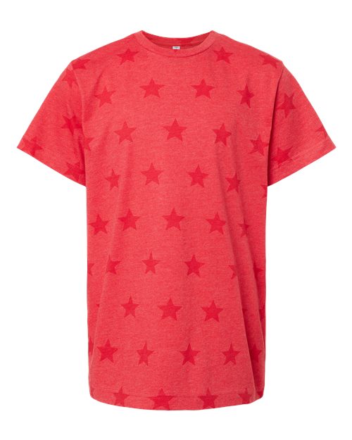 Youth Star Print Tee - Red Star