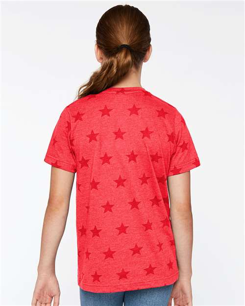 Youth Star Print Tee - Red Star