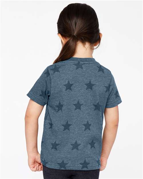 Toddler Star Print Tee - Denim Star