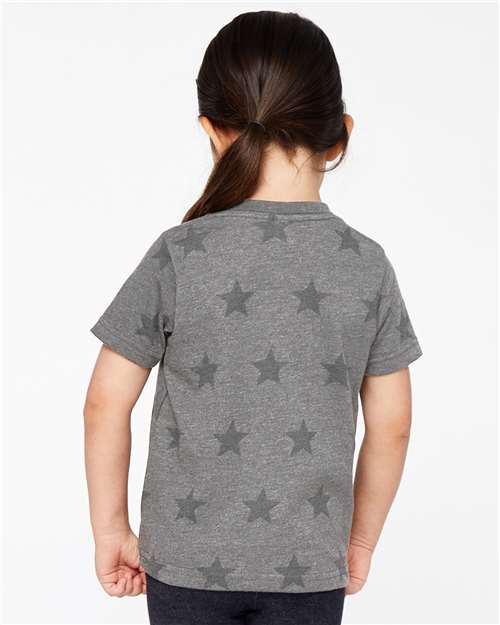 Toddler Star Print Tee - Granite Heather Star