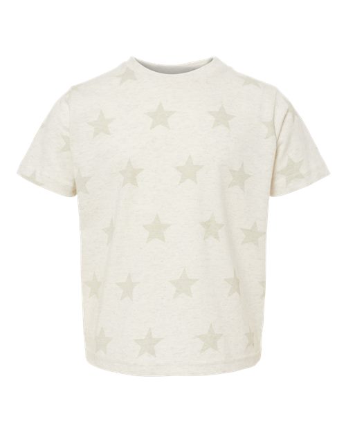 Toddler Star Print Tee - Natural Heather Star