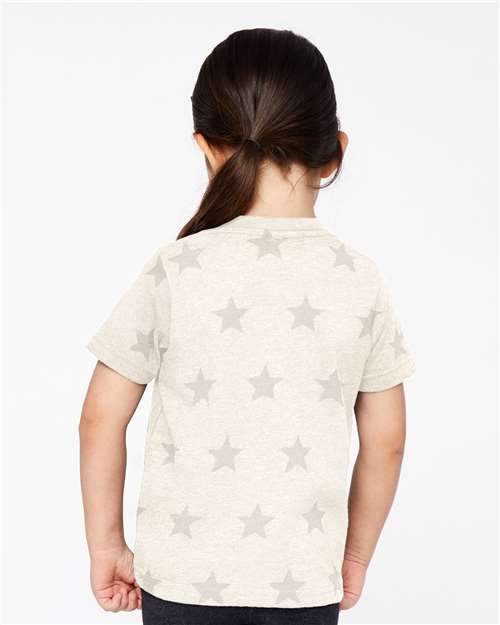 Toddler Star Print Tee - Natural Heather Star