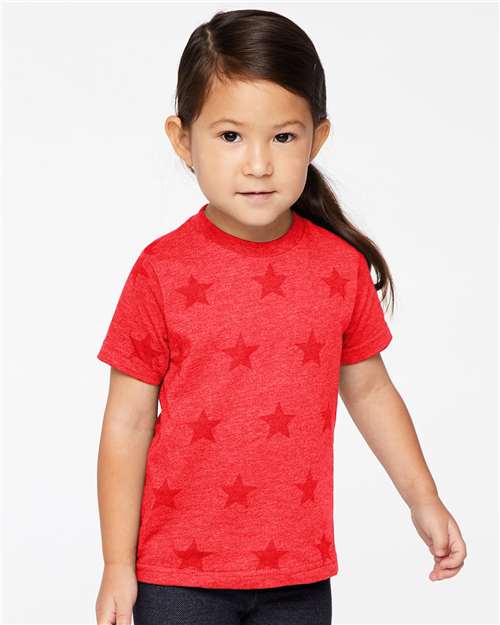 Toddler Star Print Tee - Red Star