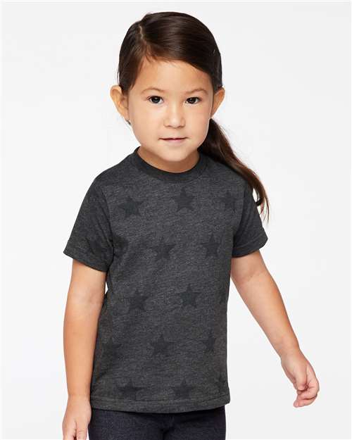 Toddler Star Print Tee - Smoke Star