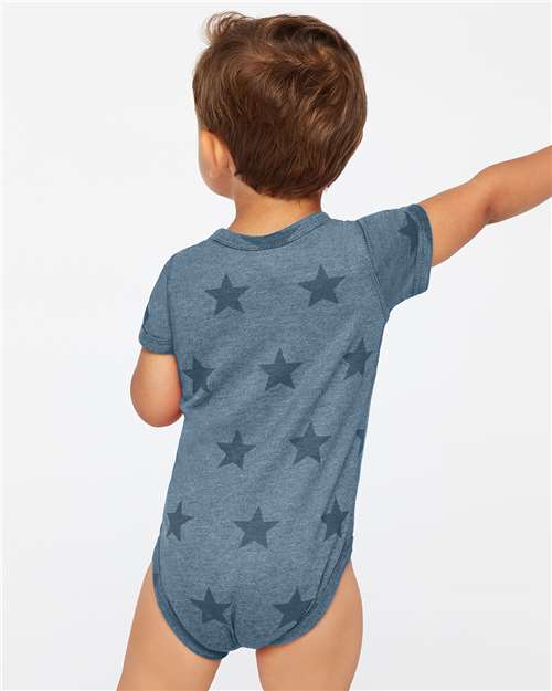 Infant Star Print Bodysuit - Denim Star