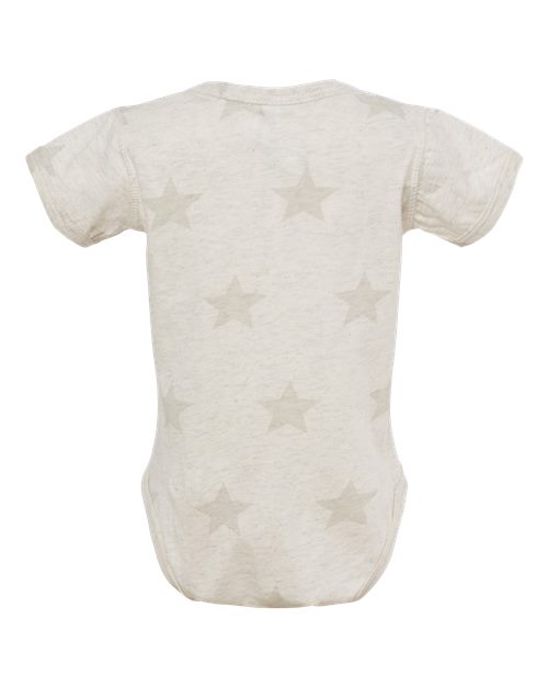 Infant Star Print Bodysuit - Natural Heather Star