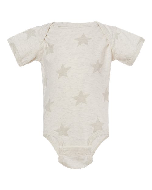 Infant Star Print Bodysuit - Natural Heather Star
