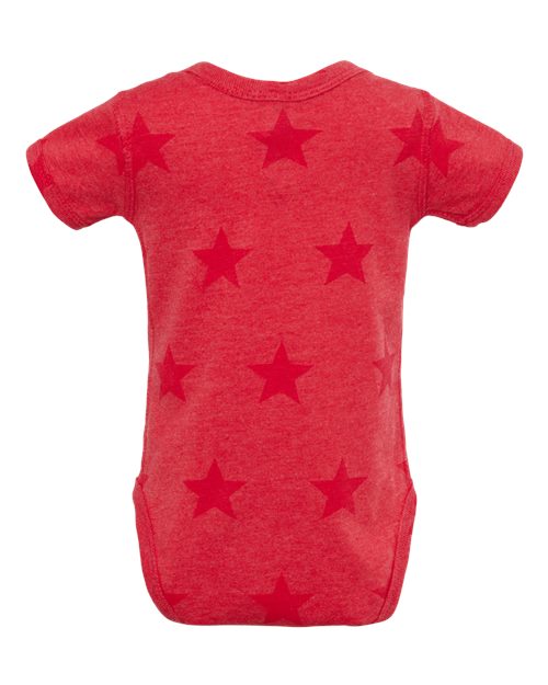 Infant Star Print Bodysuit - Red Star