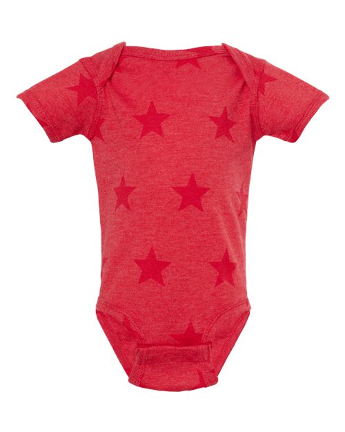 Infant Star Print Bodysuit - Red Star