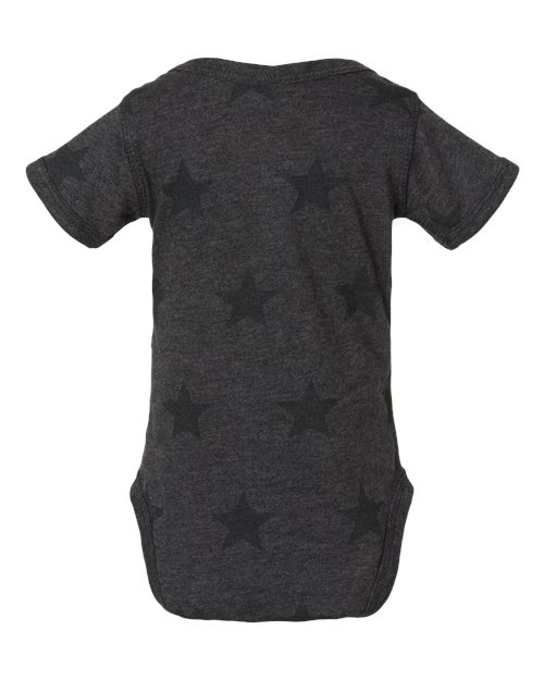 Infant Star Print Bodysuit - Smoke Star