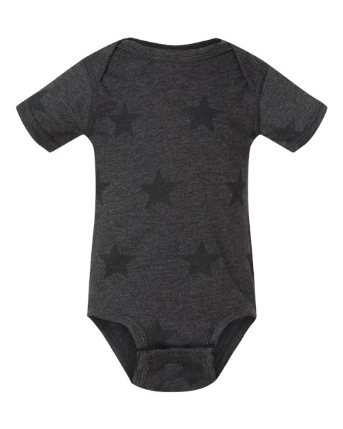 Infant Star Print Bodysuit - Smoke Star