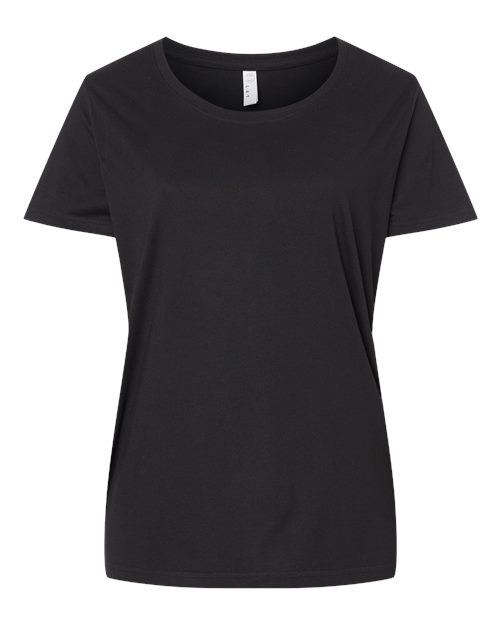 Women's Curvy Collection Fine Jersey Tee - Blended Black