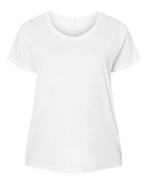 Women's Curvy Collection Fine Jersey Tee - Blended White