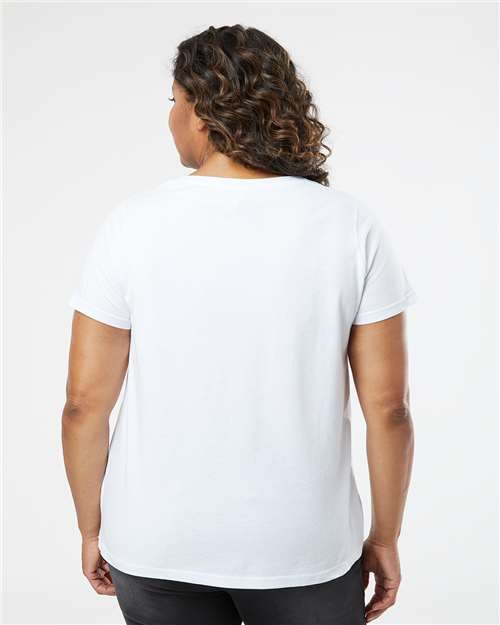 Women's Curvy Collection Fine Jersey Tee - Blended White