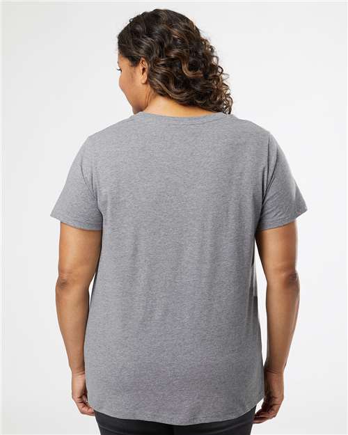 Women's Curvy Collection Fine Jersey Tee - Granite Heather